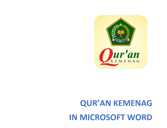 Al-Qur’an Kemenag In Microsoft Word